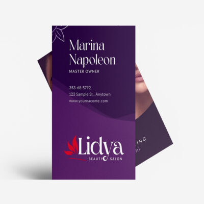 High Gloss UV Business Cards are highly reflective and very shiny, showing off the design.