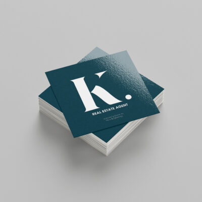 High Gloss UV Square Business Cards