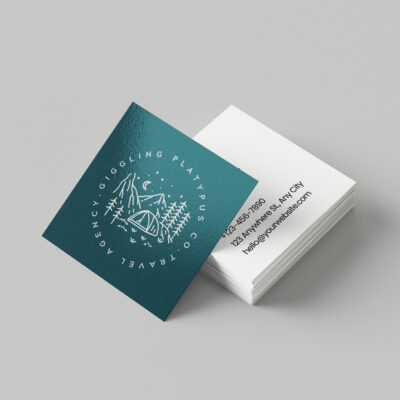 Semi-Gloss Square Business Cards